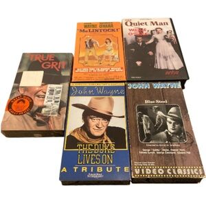 John Wayne VHS Tapes Blue Steel True Grit The Duke Lives On Quiet Man McLintock
